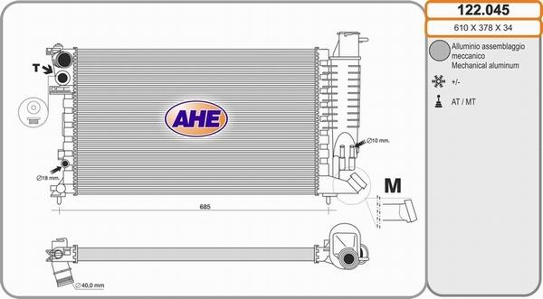 AHE 122.045 - Radiators, Motora dzesēšanas sistēma ps1.lv