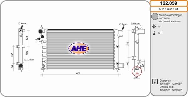 AHE 122.059 - Radiators, Motora dzesēšanas sistēma ps1.lv