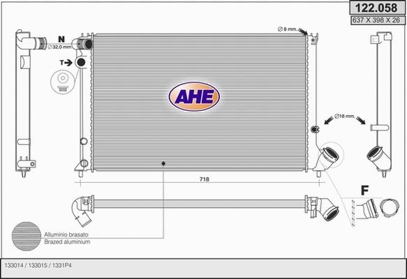 AHE 122.058 - Radiators, Motora dzesēšanas sistēma ps1.lv