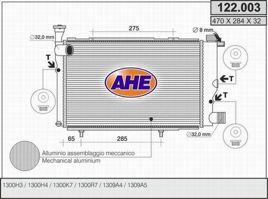 AHE 122.003 - Radiators, Motora dzesēšanas sistēma ps1.lv