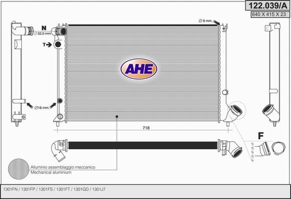 AHE 122.039/A - Radiators, Motora dzesēšanas sistēma ps1.lv