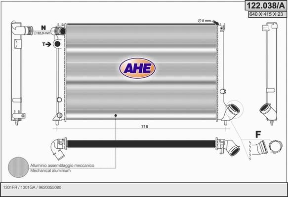 AHE 122.038/A - Radiators, Motora dzesēšanas sistēma ps1.lv