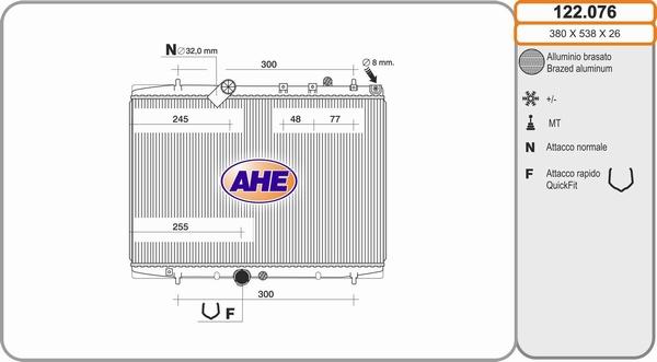 AHE 122.076 - Radiators, Motora dzesēšanas sistēma ps1.lv