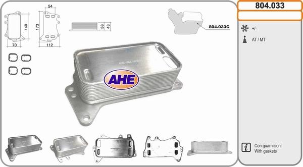 AHE 804.033 - Eļļas radiators, Motoreļļa ps1.lv