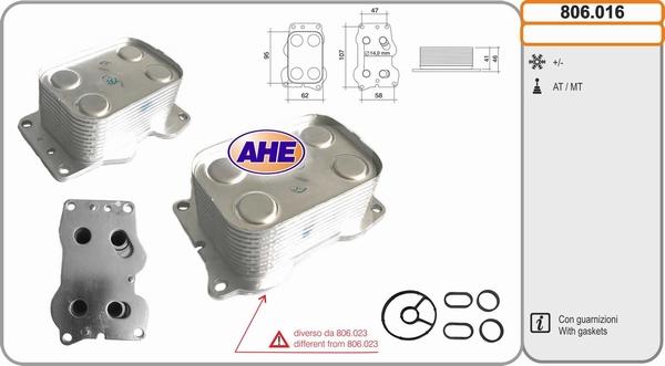 AHE 806.016 - Eļļas radiators, Motoreļļa ps1.lv