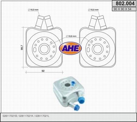 AHE 802.004 - Eļļas radiators, Motoreļļa ps1.lv