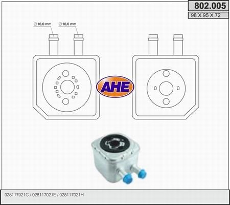 AHE 802.005 - Eļļas radiators, Motoreļļa ps1.lv