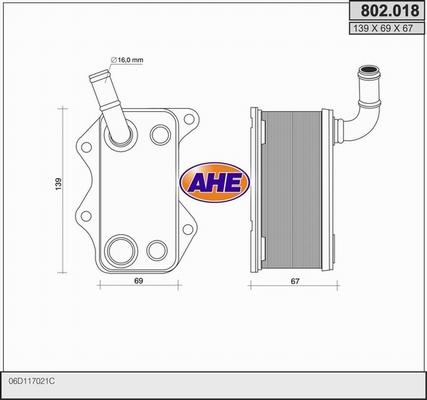 AHE 802.018 - Eļļas radiators, Motoreļļa ps1.lv