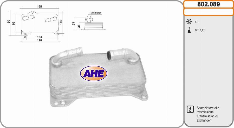 AHE 802.089 - Eļļas radiators, Motoreļļa ps1.lv