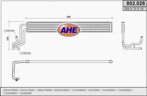 AHE 802.028 - Eļļas radiators, Motoreļļa ps1.lv