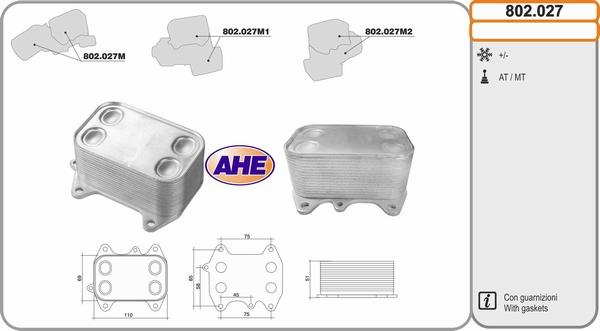 AHE 802.027 - Eļļas radiators, Motoreļļa ps1.lv