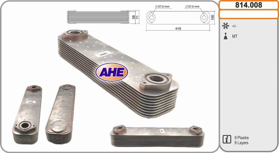 AHE 814.008 - Eļļas radiators, Motoreļļa ps1.lv