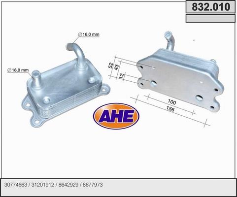 AHE 832.010 - Eļļas radiators, Motoreļļa ps1.lv