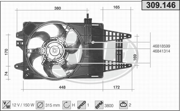 AHE 309.146 - Ventilators, Motora dzesēšanas sistēma ps1.lv