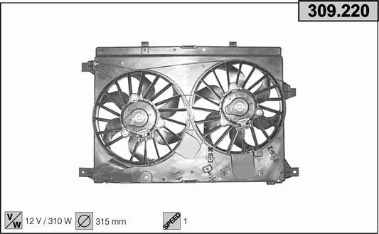 AHE 309.220 - Ventilators, Motora dzesēšanas sistēma ps1.lv