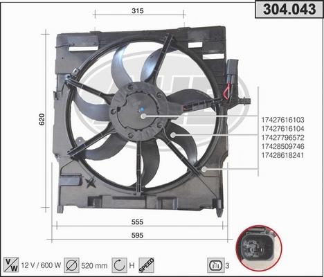 AHE 304.043 - Ventilators, Motora dzesēšanas sistēma ps1.lv