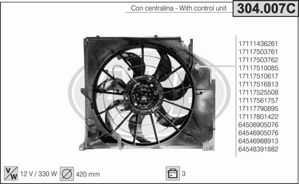 AHE 304.007C - Ventilators, Motora dzesēšanas sistēma ps1.lv