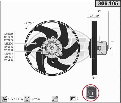 AHE 306.105 - Ventilators, Motora dzesēšanas sistēma ps1.lv