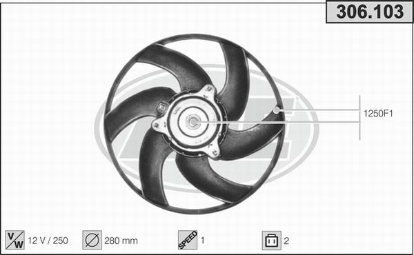 AHE 306.103 - Ventilators, Motora dzesēšanas sistēma ps1.lv