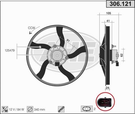 AHE 306.121 - Ventilators, Motora dzesēšanas sistēma ps1.lv