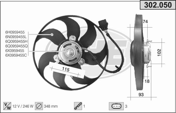 AHE 302.050 - Ventilators, Motora dzesēšanas sistēma ps1.lv