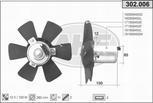 AHE 302.006 - Ventilators, Motora dzesēšanas sistēma ps1.lv