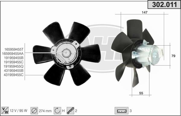 AHE 302.011 - Ventilators, Motora dzesēšanas sistēma ps1.lv