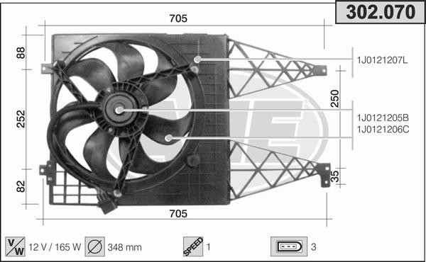 AHE 302.070 - Ventilators, Motora dzesēšanas sistēma ps1.lv