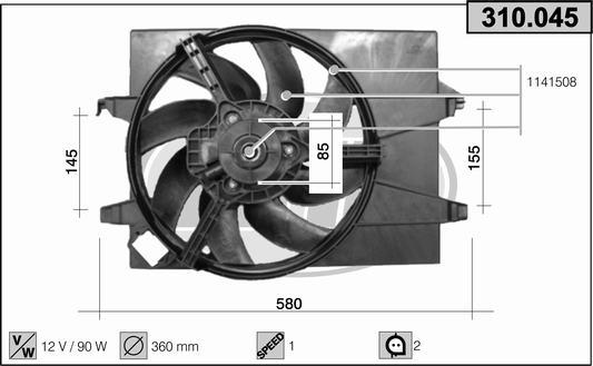 AHE 310.045 - Ventilators, Motora dzesēšanas sistēma ps1.lv