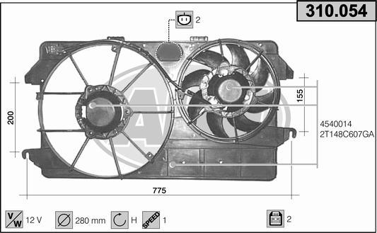 AHE 310.054 - Ventilators, Motora dzesēšanas sistēma ps1.lv