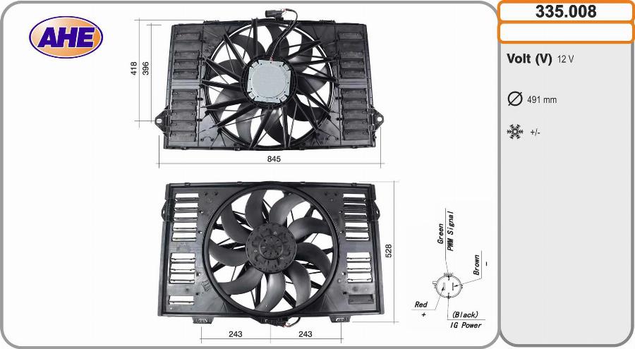 AHE 335.008 - Ventilators, Motora dzesēšanas sistēma ps1.lv