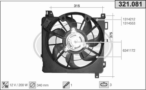 AHE 321.081 - Ventilators, Motora dzesēšanas sistēma ps1.lv