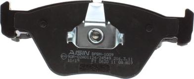 AISIN BPBM-1009 - Bremžu uzliku kompl., Disku bremzes ps1.lv