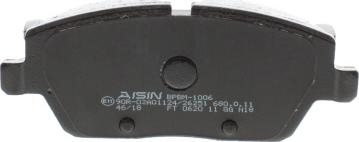 AISIN BPBM-1006 - Bremžu uzliku kompl., Disku bremzes ps1.lv