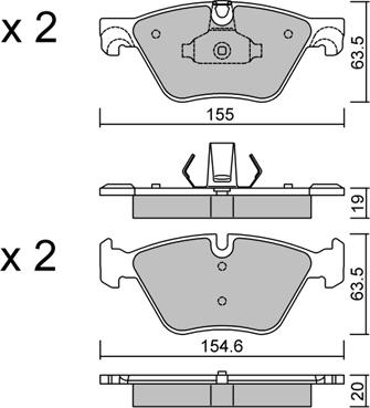 AISIN BPBM-1013 - Bremžu uzliku kompl., Disku bremzes ps1.lv