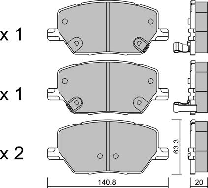 Aisin BPFI-1044 - Bremžu uzliku kompl., Disku bremzes ps1.lv