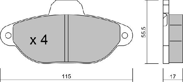 Aisin BPFI-1006 - Bremžu uzliku kompl., Disku bremzes ps1.lv