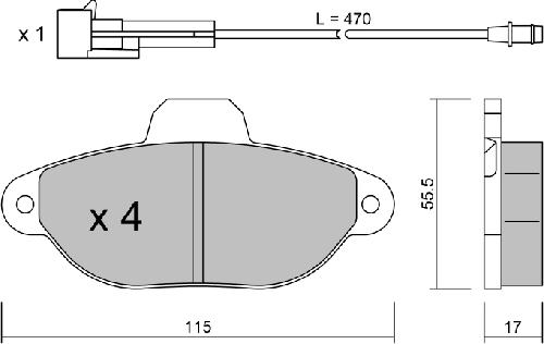 Aisin BPFI-1001 - Bremžu uzliku kompl., Disku bremzes ps1.lv