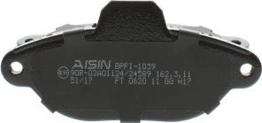 AISIN BPFI-1039 - Bremžu uzliku kompl., Disku bremzes ps1.lv