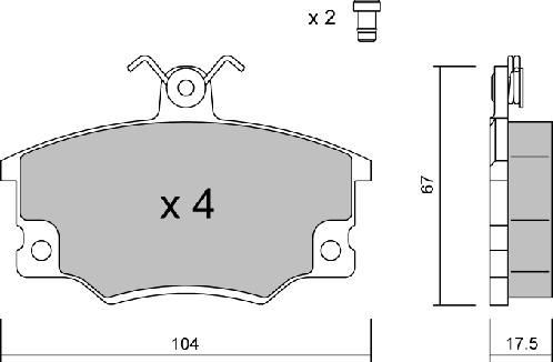 AISIN BPFI-1038 - Bremžu uzliku kompl., Disku bremzes ps1.lv