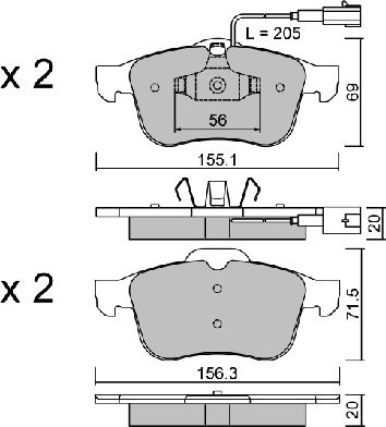 Aisin BPFI-1033 - Bremžu uzliku kompl., Disku bremzes ps1.lv