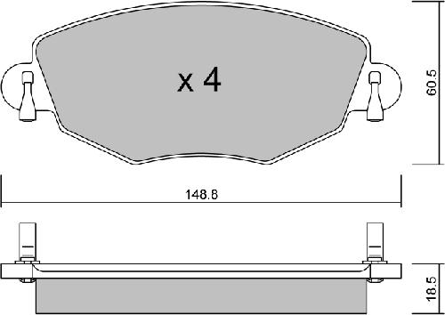 Aisin BPFO-1005 - Bremžu uzliku kompl., Disku bremzes ps1.lv