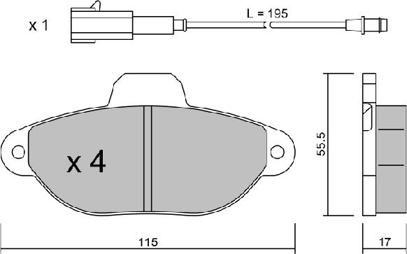 Aisin BPFO-1001 - Bremžu uzliku kompl., Disku bremzes ps1.lv