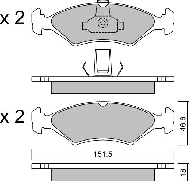 Aisin BPFO-1015 - Bremžu uzliku kompl., Disku bremzes ps1.lv