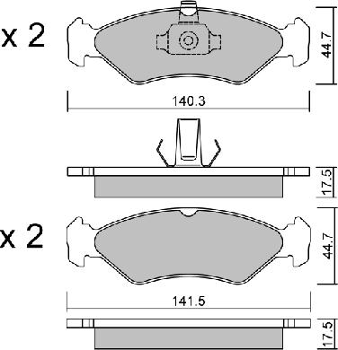 Aisin BPFO-1011 - Bremžu uzliku kompl., Disku bremzes ps1.lv