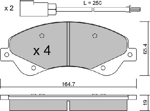 AISIN BPFO-1013 - Bremžu uzliku kompl., Disku bremzes ps1.lv