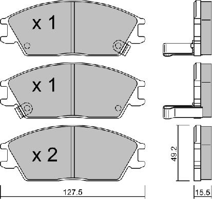 Aisin BPHY-1904 - Bremžu uzliku kompl., Disku bremzes ps1.lv