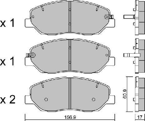 AISIN BPHY-1008 - Bremžu uzliku kompl., Disku bremzes ps1.lv