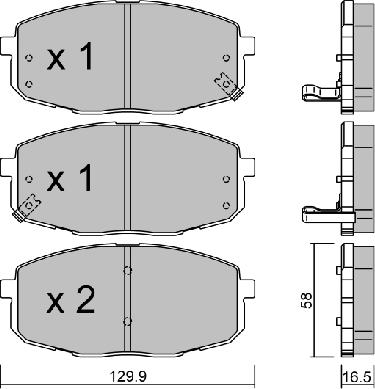 Aisin BPHY-1003 - Bremžu uzliku kompl., Disku bremzes ps1.lv