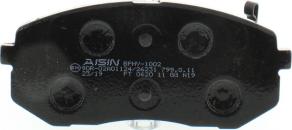 AISIN BPHY-1002 - Bremžu uzliku kompl., Disku bremzes ps1.lv